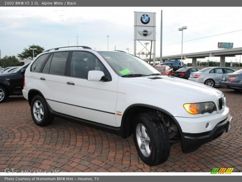 Alpine White / Black 2003 BMW X5 3.0i
