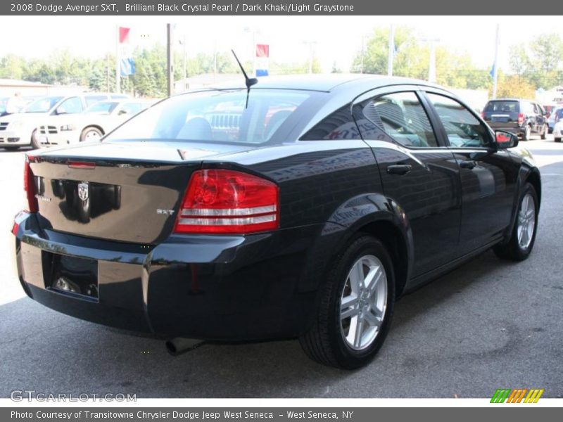 Brilliant Black Crystal Pearl / Dark Khaki/Light Graystone 2008 Dodge Avenger SXT