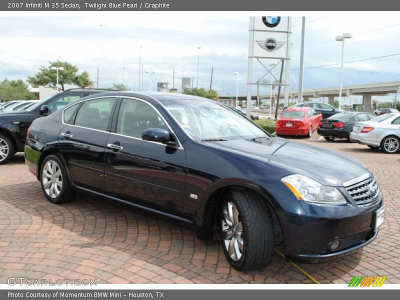 Twilight Blue Pearl / Graphite 2007 Infiniti M 35 Sedan