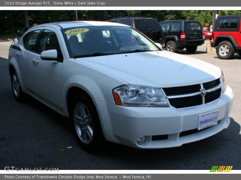 Stone White / Dark Slate Gray 2010 Dodge Avenger R/T