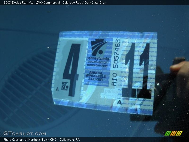 Colorado Red / Dark Slate Gray 2003 Dodge Ram Van 1500 Commercial