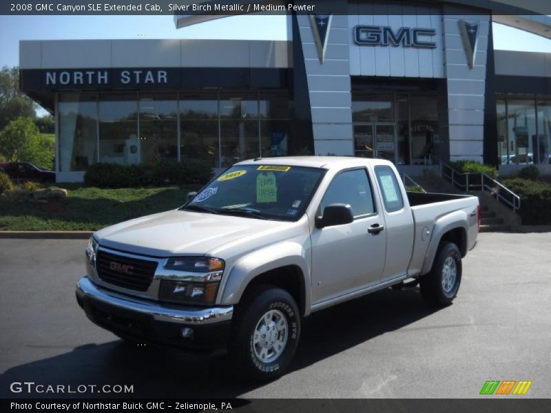 Silver Birch Metallic / Medium Pewter 2008 GMC Canyon SLE Extended Cab