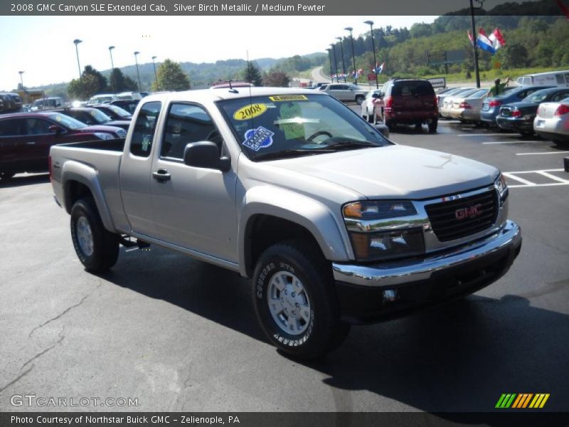 Silver Birch Metallic / Medium Pewter 2008 GMC Canyon SLE Extended Cab