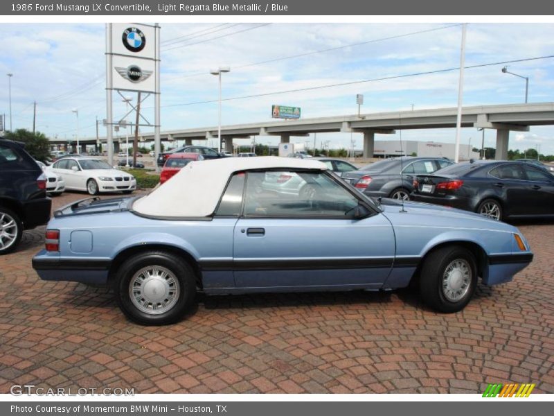 Light Regatta Blue Metallic / Blue 1986 Ford Mustang LX Convertible