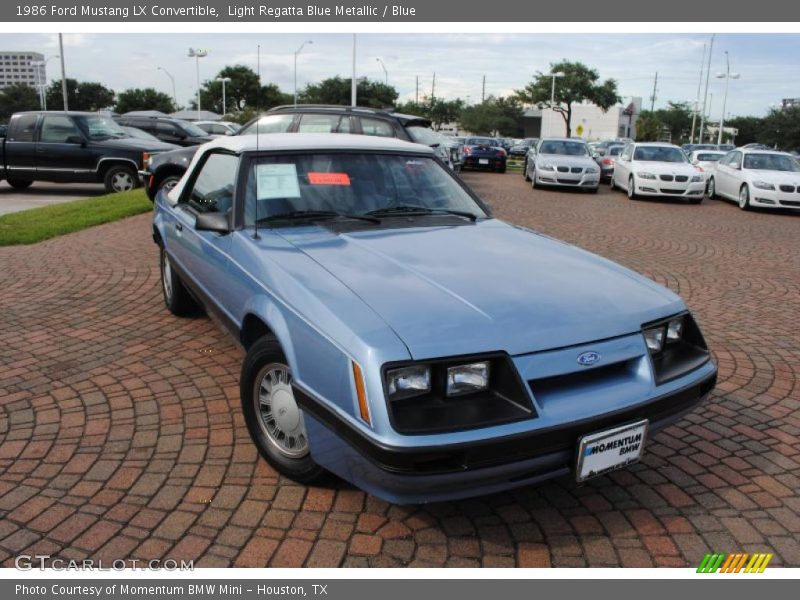 Light Regatta Blue Metallic / Blue 1986 Ford Mustang LX Convertible