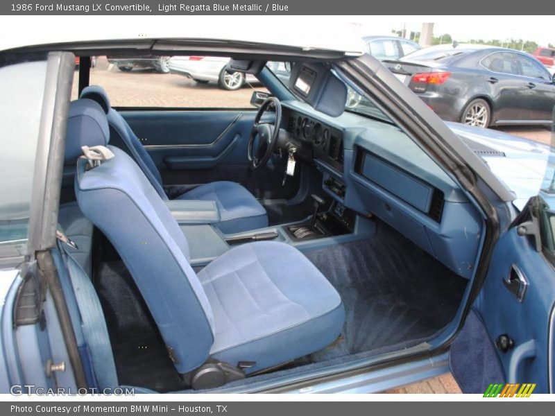 Light Regatta Blue Metallic / Blue 1986 Ford Mustang LX Convertible