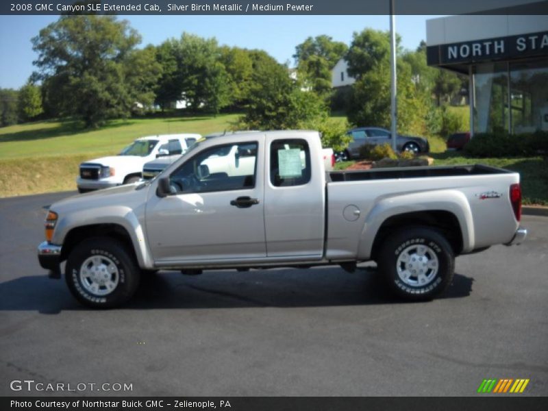 Silver Birch Metallic / Medium Pewter 2008 GMC Canyon SLE Extended Cab