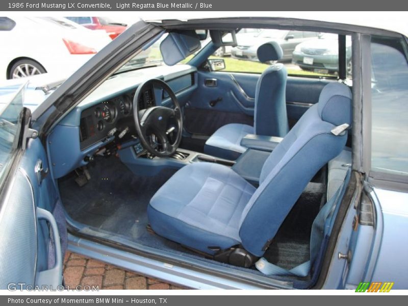 Light Regatta Blue Metallic / Blue 1986 Ford Mustang LX Convertible