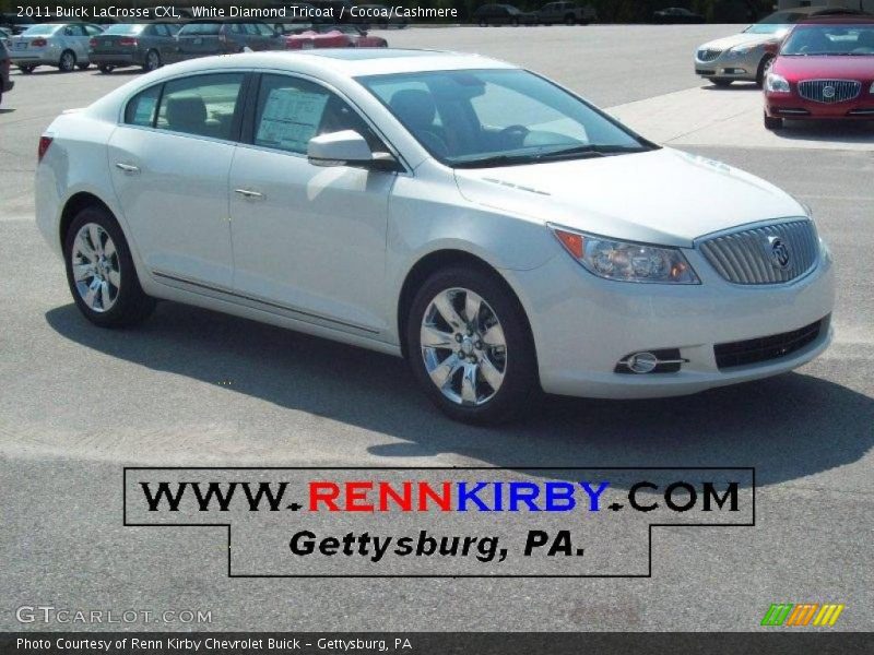 White Diamond Tricoat / Cocoa/Cashmere 2011 Buick LaCrosse CXL