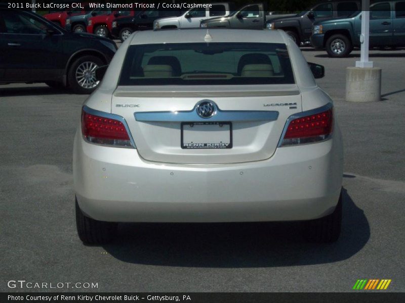 White Diamond Tricoat / Cocoa/Cashmere 2011 Buick LaCrosse CXL