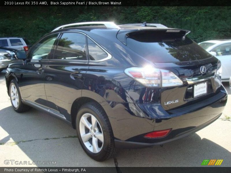 Black Sapphire Pearl / Black/Brown Walnut 2010 Lexus RX 350 AWD