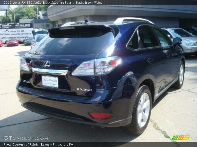 Black Sapphire Pearl / Black/Brown Walnut 2010 Lexus RX 350 AWD