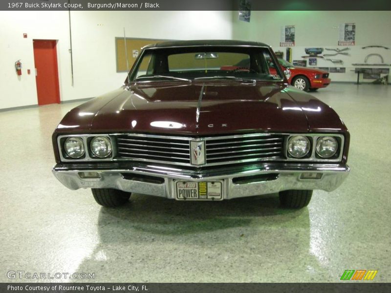 Burgundy/Maroon / Black 1967 Buick Skylark Coupe