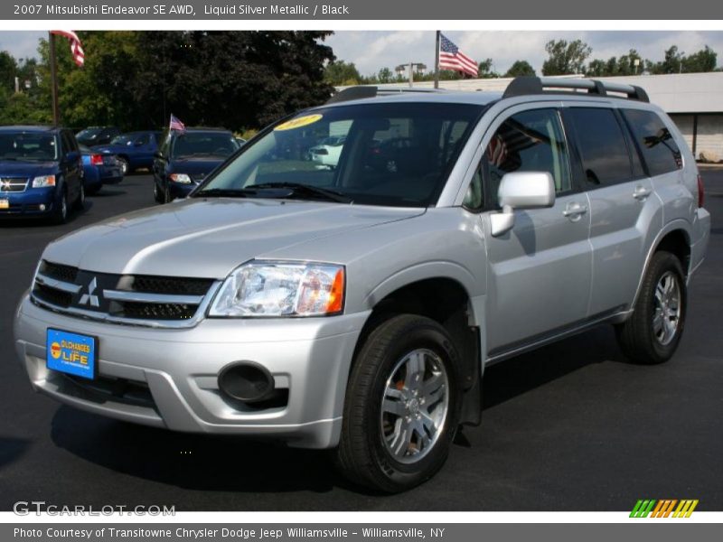 Liquid Silver Metallic / Black 2007 Mitsubishi Endeavor SE AWD