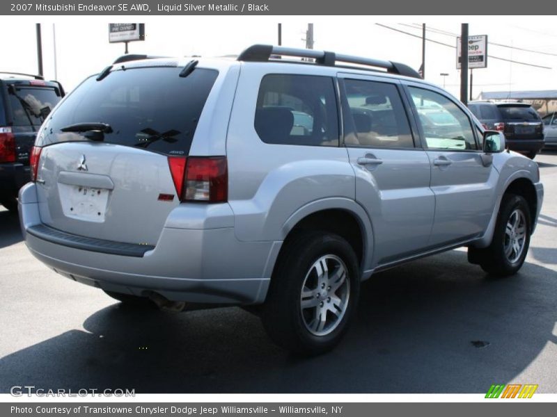Liquid Silver Metallic / Black 2007 Mitsubishi Endeavor SE AWD