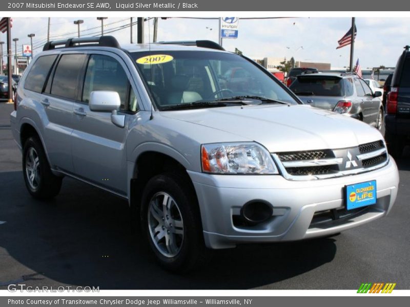 Liquid Silver Metallic / Black 2007 Mitsubishi Endeavor SE AWD