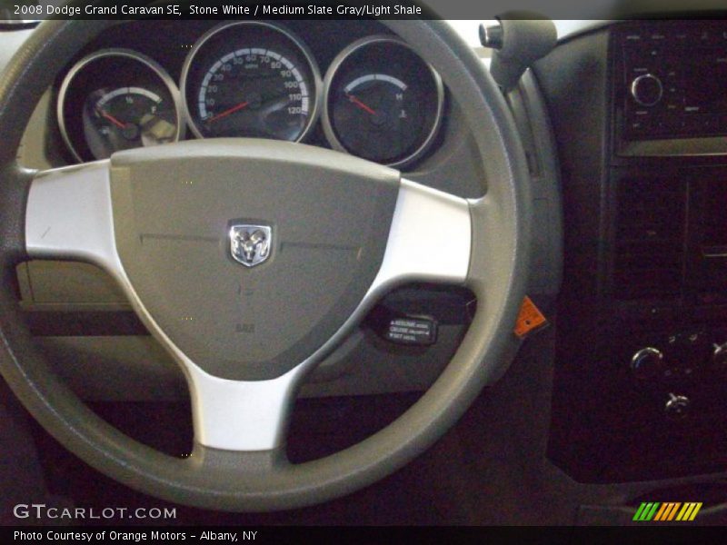 Stone White / Medium Slate Gray/Light Shale 2008 Dodge Grand Caravan SE