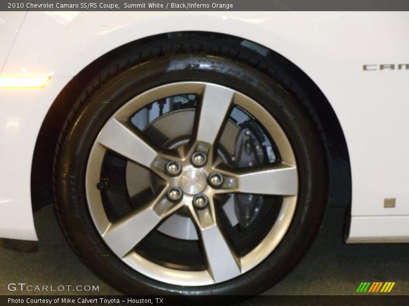 Summit White / Black/Inferno Orange 2010 Chevrolet Camaro SS/RS Coupe