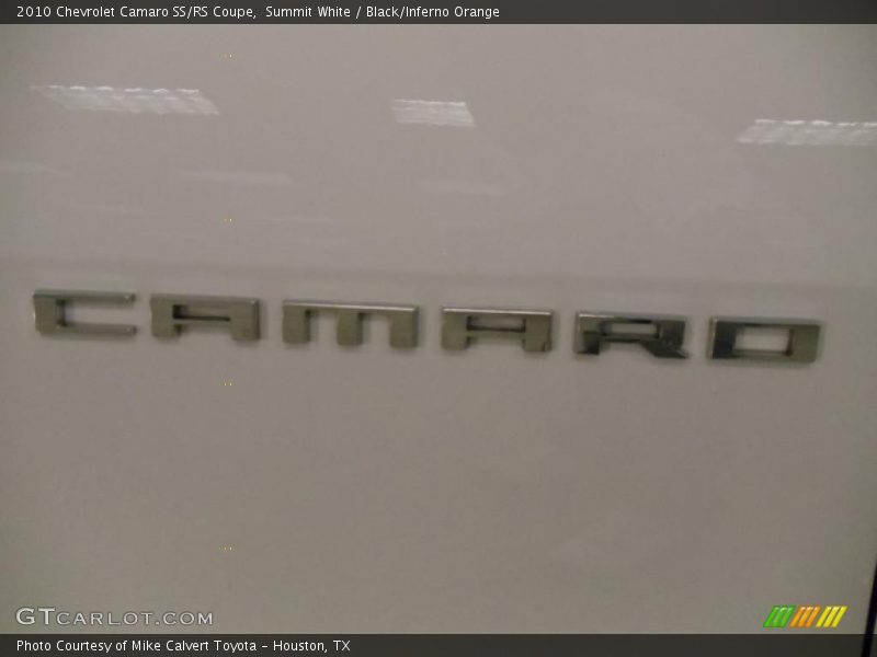 Summit White / Black/Inferno Orange 2010 Chevrolet Camaro SS/RS Coupe