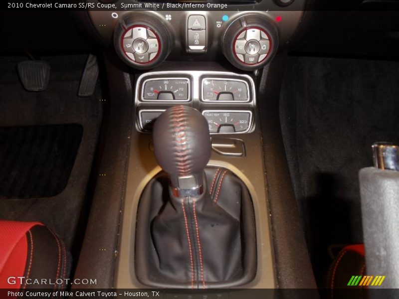 Summit White / Black/Inferno Orange 2010 Chevrolet Camaro SS/RS Coupe