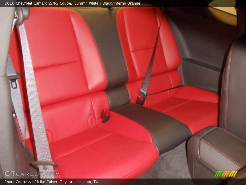 Summit White / Black/Inferno Orange 2010 Chevrolet Camaro SS/RS Coupe