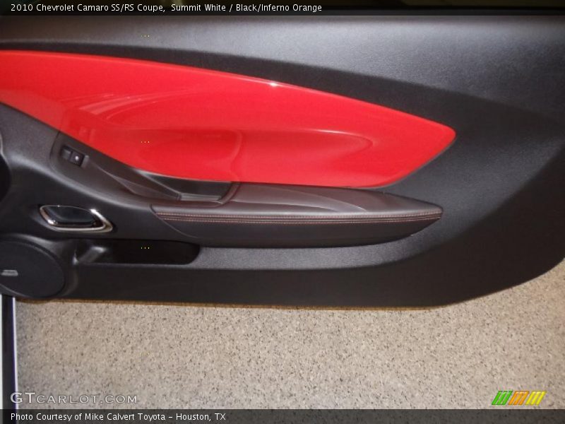Summit White / Black/Inferno Orange 2010 Chevrolet Camaro SS/RS Coupe