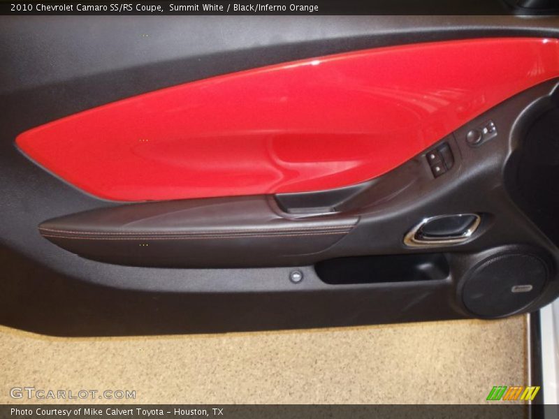 Summit White / Black/Inferno Orange 2010 Chevrolet Camaro SS/RS Coupe