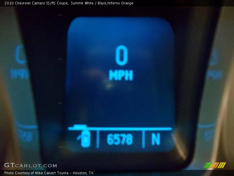 Summit White / Black/Inferno Orange 2010 Chevrolet Camaro SS/RS Coupe
