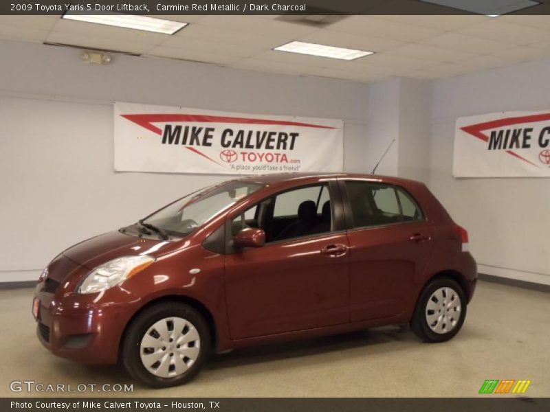 Carmine Red Metallic / Dark Charcoal 2009 Toyota Yaris 5 Door Liftback