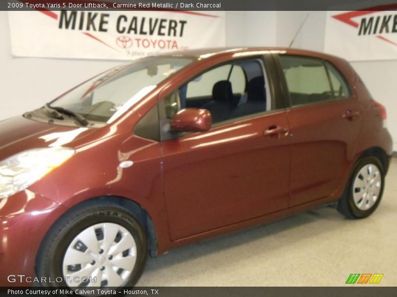 Carmine Red Metallic / Dark Charcoal 2009 Toyota Yaris 5 Door Liftback