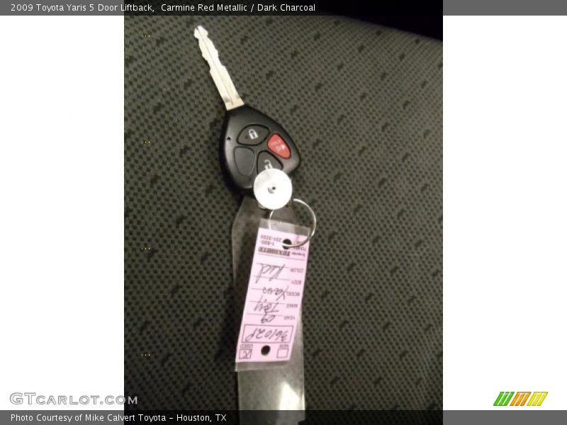 Carmine Red Metallic / Dark Charcoal 2009 Toyota Yaris 5 Door Liftback