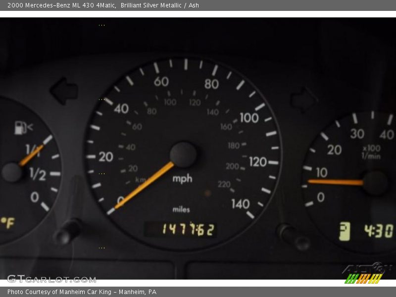 Brilliant Silver Metallic / Ash 2000 Mercedes-Benz ML 430 4Matic