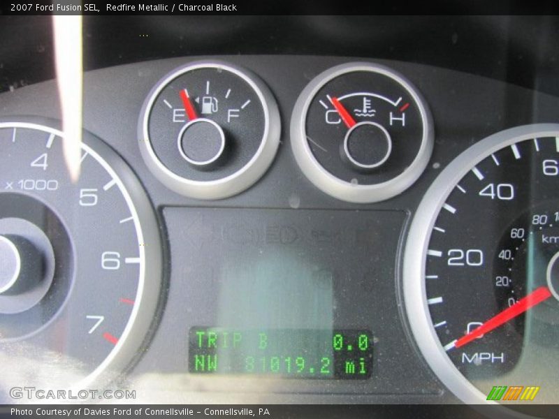 Redfire Metallic / Charcoal Black 2007 Ford Fusion SEL
