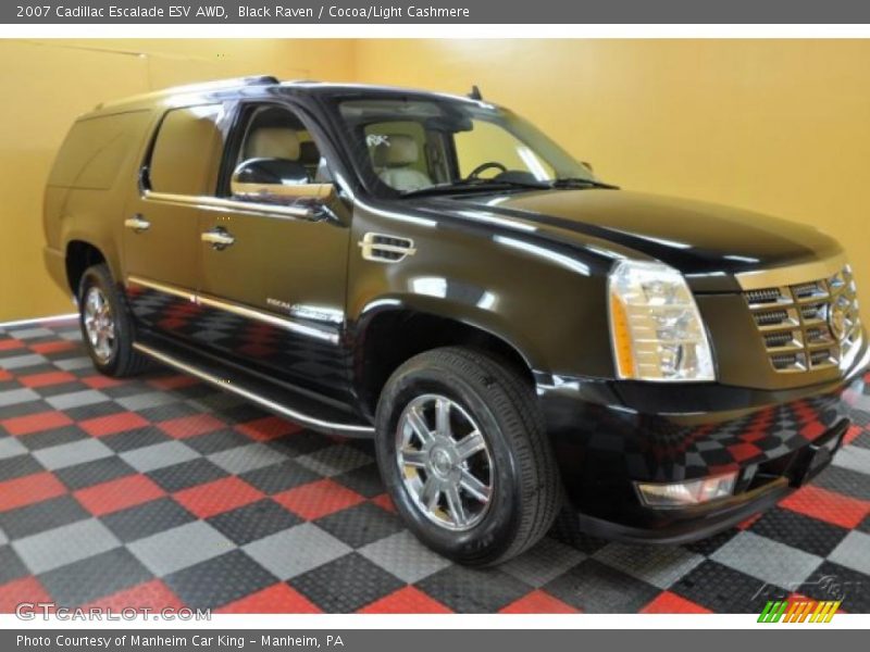 Black Raven / Cocoa/Light Cashmere 2007 Cadillac Escalade ESV AWD