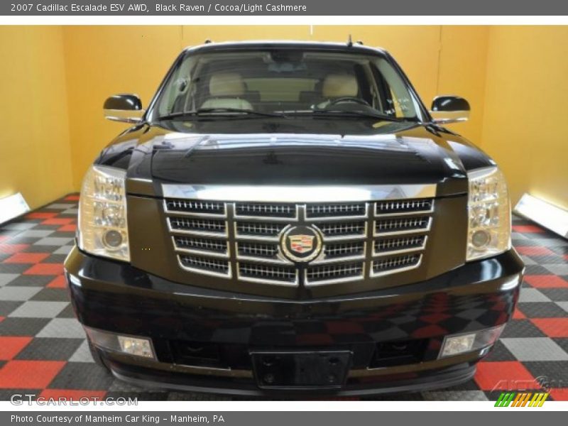 Black Raven / Cocoa/Light Cashmere 2007 Cadillac Escalade ESV AWD