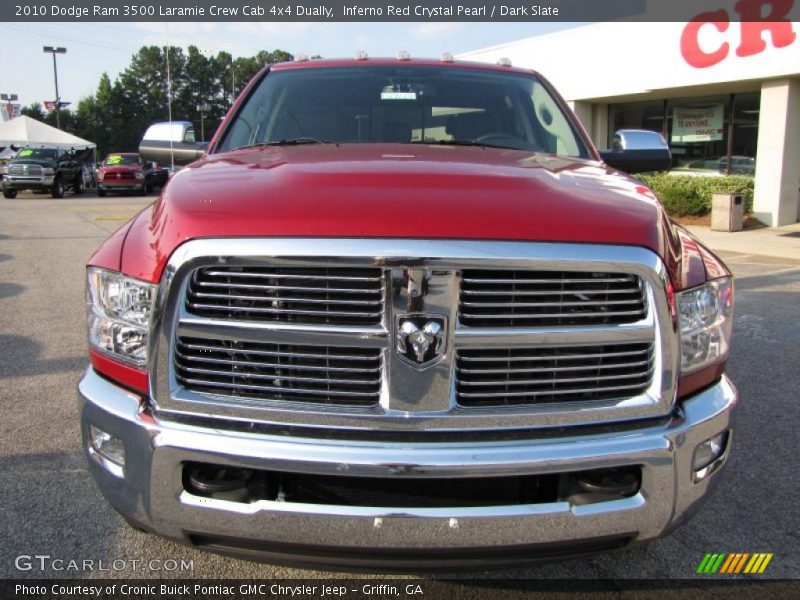 Inferno Red Crystal Pearl / Dark Slate 2010 Dodge Ram 3500 Laramie Crew Cab 4x4 Dually