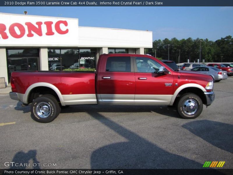 Inferno Red Crystal Pearl / Dark Slate 2010 Dodge Ram 3500 Laramie Crew Cab 4x4 Dually