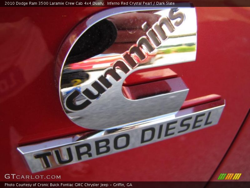 Inferno Red Crystal Pearl / Dark Slate 2010 Dodge Ram 3500 Laramie Crew Cab 4x4 Dually