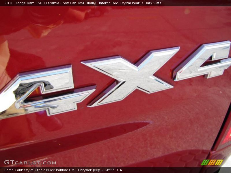 Inferno Red Crystal Pearl / Dark Slate 2010 Dodge Ram 3500 Laramie Crew Cab 4x4 Dually