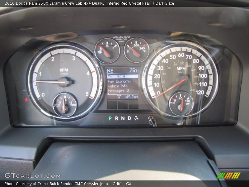 Inferno Red Crystal Pearl / Dark Slate 2010 Dodge Ram 3500 Laramie Crew Cab 4x4 Dually