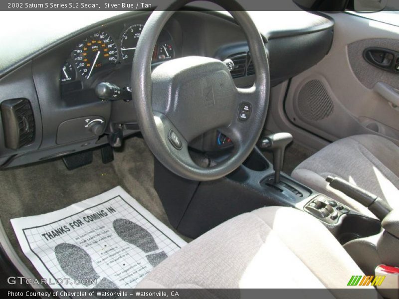 Silver Blue / Tan 2002 Saturn S Series SL2 Sedan