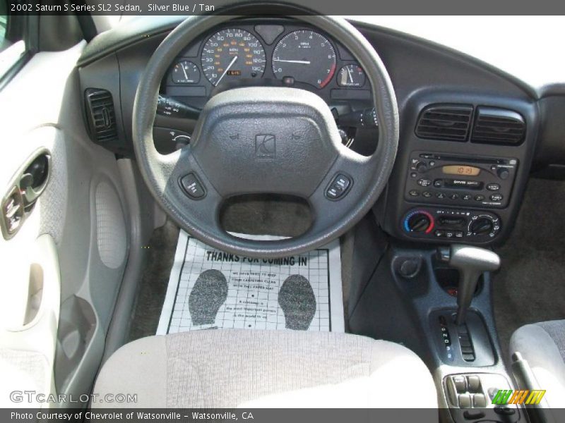 Silver Blue / Tan 2002 Saturn S Series SL2 Sedan