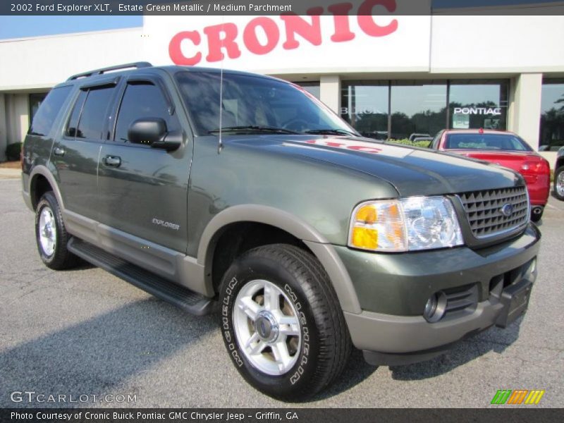 Estate Green Metallic / Medium Parchment 2002 Ford Explorer XLT