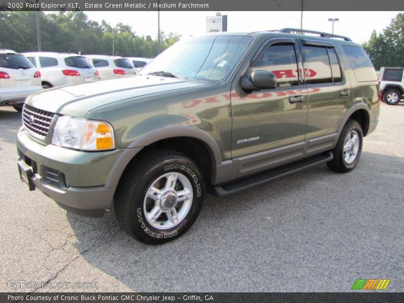 Estate Green Metallic / Medium Parchment 2002 Ford Explorer XLT