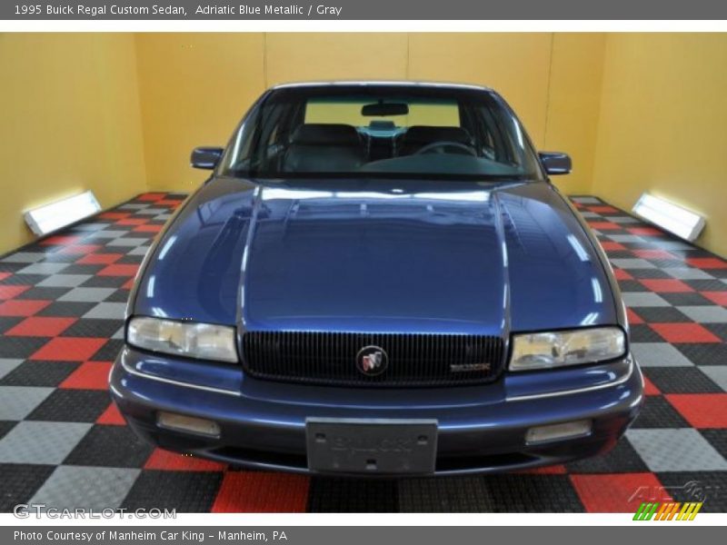 Adriatic Blue Metallic / Gray 1995 Buick Regal Custom Sedan