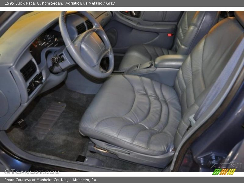 Adriatic Blue Metallic / Gray 1995 Buick Regal Custom Sedan