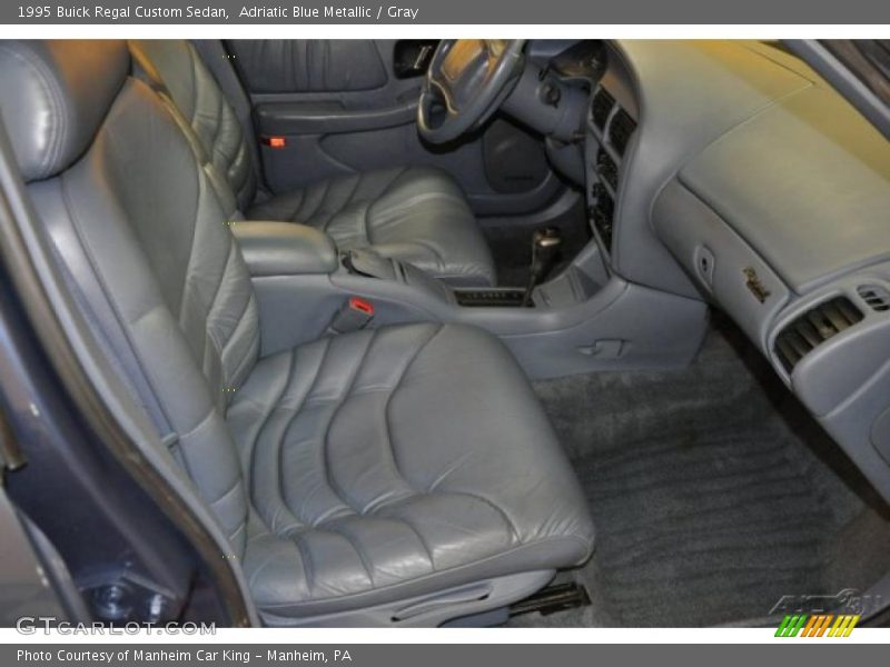 Adriatic Blue Metallic / Gray 1995 Buick Regal Custom Sedan