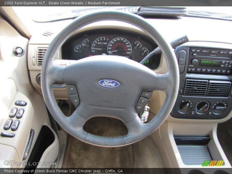 Estate Green Metallic / Medium Parchment 2002 Ford Explorer XLT