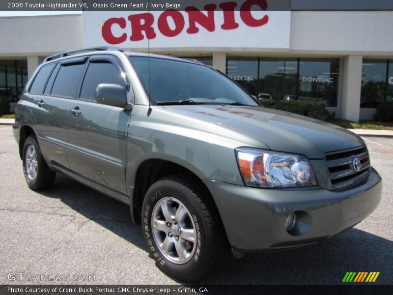 Oasis Green Pearl / Ivory Beige 2006 Toyota Highlander V6