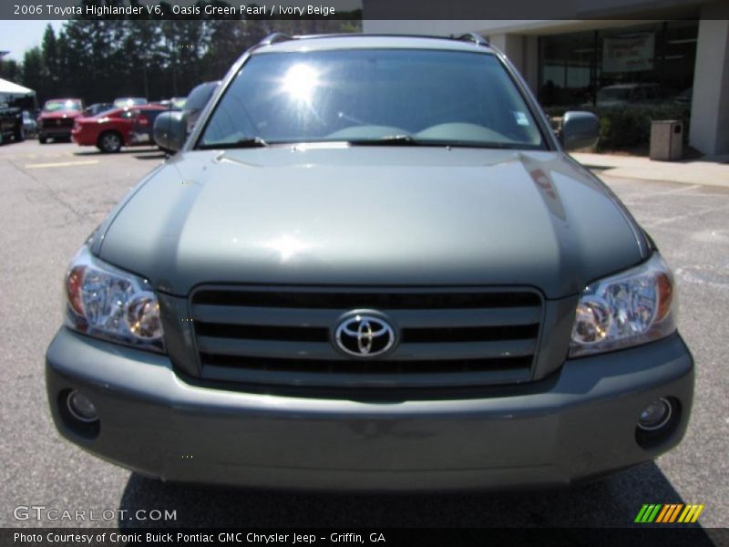 Oasis Green Pearl / Ivory Beige 2006 Toyota Highlander V6